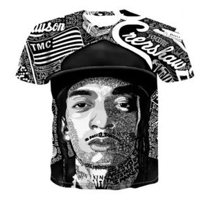 T-<span class=keywords><strong>shirt</strong></span> imprimé 3d noir, personnalisé, impression numérique, graphique, vêtements imprimés sur l'ensemble, T-<span class=keywords><strong>shirt</strong></span> surdimensionné décontracté - Product Image 3