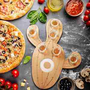 Bamboo Cactus Tequila Tray Bamboo Organizer Holder with Lemon Bowl and Salt Rimmer - Product Image 4