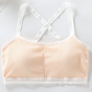 Un pezzo di colore della caramella Beauty Back Wireless adolescenti ragazze reggiseno con cuscinetto rimovibile reggiseno da allenamento in <span class=keywords><strong>cotone</strong></span> per ragazze adolescenti - Product Image 2