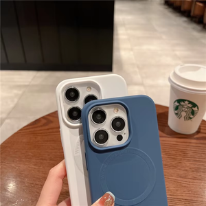 Funda <span class=keywords><strong>de</strong></span> teléfono <span class=keywords><strong>de</strong></span> silicona líquida compatible con <span class=keywords><strong>cargador</strong></span> inalámbrico para iPhone 16 15 14 Pro Max con carga inalámbrica - Product Image 5