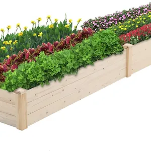 في الهواء الطلق خشبية سرير بحديقة حاضنة مجموعة مناسبة للخضروات والفاكهة العشبية حديقة البستنة