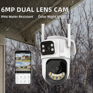 Cámara de Seguridad Exterior PTZ con Detección de Movimiento, Visión Nocturna en Color, Impermeable IP66, Lente Dual de 6MP, Audio Bidireccional, Nube <span class=keywords><strong>ICSEE</strong></span>, <span class=keywords><strong>WIFI</strong></span> - Product Image 2
