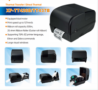 Imprimante de code à barres d'étiquettes de bureau XP-TT426B imprimante à ruban autocollant 203DPI imprimante à transfert thermique