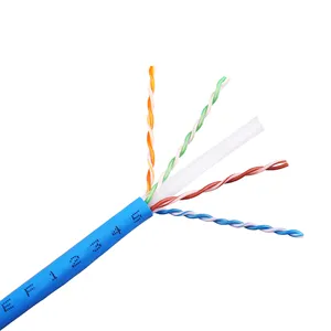 1000 Ft Cat6 550mhz Full Copper Plenum Bare Copper, Solid 100% Copper UTP Ethernet Cable Blue Sample