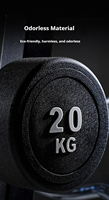 Barre de musculation droite et courbée en PU et chrome, 10-50 kg, pour la maison ou la salle de sport