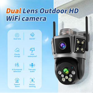 Kamera Rscamtom 12MP CMOS Lensa Ganda AI WiFi dengan Penyimpanan Cloud, Deteksi Gerakan Tiga Layar, Penglihatan Malam Berwarna Penuh, Suara 360 - Product Image 2