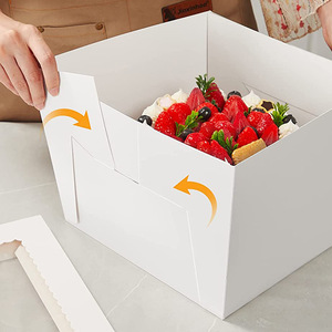 Bán buôn giá rẻ tại chỗ 10x10x8inch 350g Thẻ trắng hộp bánh Trắng - Product Image 4