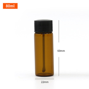 Flacon en verre borosilicaté de 5ml personnalisé emballage de pilulier étanche à l'<span class=keywords><strong>air</strong></span> et à l'odeur avec cuillère en acier inoxydable quantité minimale de commande 100 pièces - Product Image 2