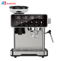 Machine à expresso numérique portable personnalisée Anbolife, moulin à café à meules coniques automatique, thermobloc, machine à cappuccino