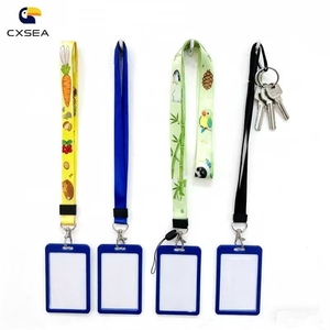 Wholesale High Quality Promotional Printing Custom Logo Design Polyester Key Chain Neck Strap Lanyard