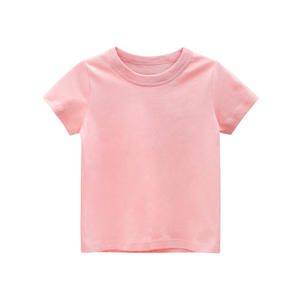 T-shirts pour enfants à manches courtes, impression de logo personnalisée, 100% coton, blanc uni, pour bébés filles et garçons - Product Image 2
