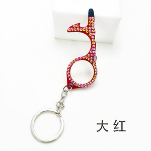 Accessoires de porte-clés d'autodéfense pour femmes en gros, porte-clés sans contact en alliage, outils de défense personnelle sans contact - Product Image 4