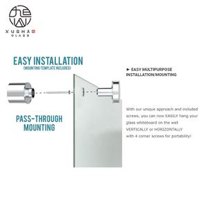 Tableau blanc en verre trempé à aimant, suspendu, mural, peinture pour enfants, avec panneau message, livraison gratuite - Product Image 4