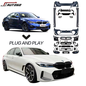 Kit carrosserie pour <span class=keywords><strong>BMW</strong></span> 3 G20, mise à niveau vers G20 LCI, matériau PP+ABS, pare-chocs avant et arrière, calandre, phare, diffuseur, tuyau - Product Image 1