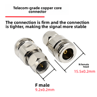 Amplificateur de signal de téléphone portable, adaptateur de connecteur coaxial impérial SMA mâle vers F femelle argenté pour antenne