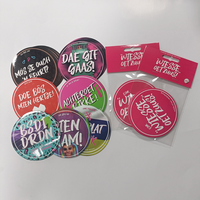 Pegatinas redondas brillantes a prueba de agua Etiquetas de logotipo de empresa de PVC de vinilo personalizado Etiquetas de promoción de círculo de 3 pulgadas de diámetro