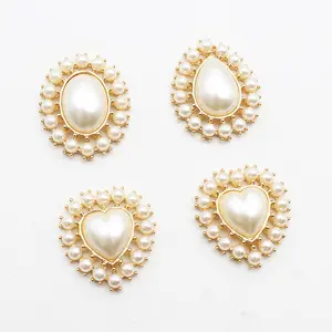 2022时尚设计韩国心形纯珍珠饰品DIY耳环