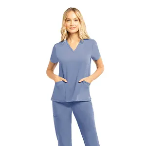 Top supplier Multi-color Unisex Spandex Custom nursing uniform medical scrubs set beauty salon pet hospital work uniform