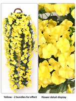 Pabrik Grosir Bunga Morning Glory Buatan 158 Tangkai, Bunga Hias Dinding, Ornamen Dalam & Luar Ruangan untuk Ruang Tamu