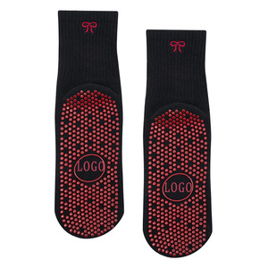 Calzini Antiscivolo per Pilates <span class=keywords><strong>con</strong></span> Logo Personalizzato e <span class=keywords><strong>Fiocco</strong></span> Ricamato, Graziosi Calzini da Yoga - Product Image 1