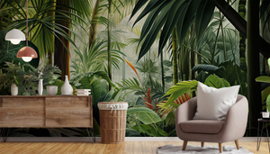 <span class=keywords><strong>Papier</strong></span> <span class=keywords><strong>peint</strong></span> moderne tropical personnalisable avec installation autocollante, imperméable pour les murs du salon, du canapé et de la chambre à coucher - Product Image 3