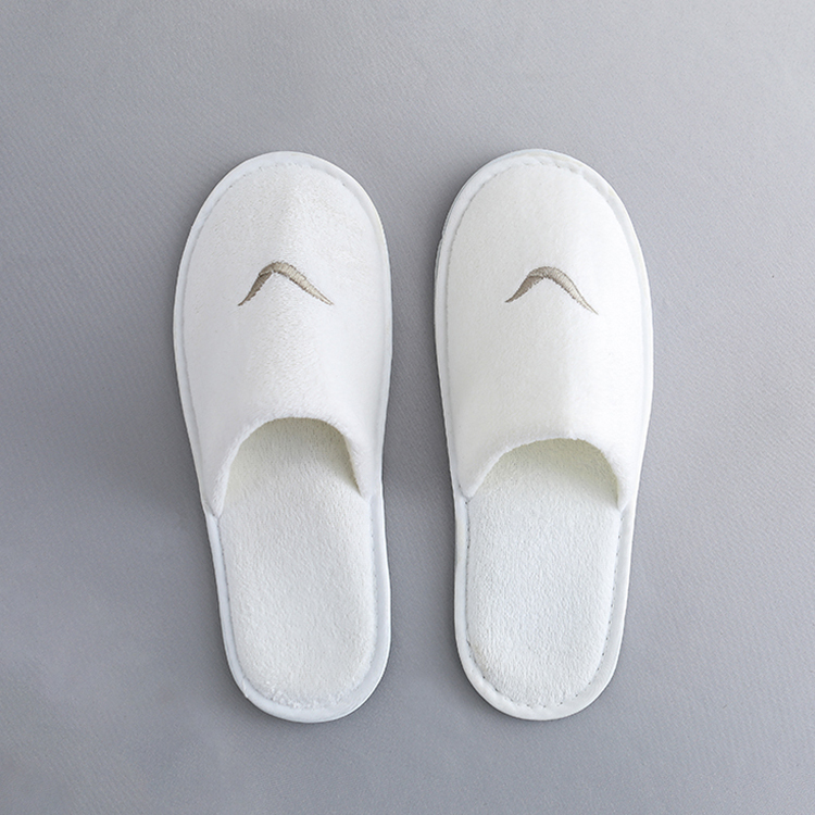 High Quality Velvet Disposable Slipper Open