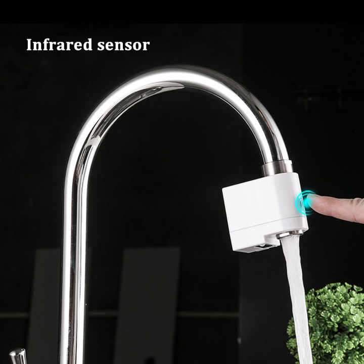 Touchless Faucet Adapter for Kitchen Bathroom Sink Smart Sensor Faucet With Anti-Overflow Protection Easy to Install