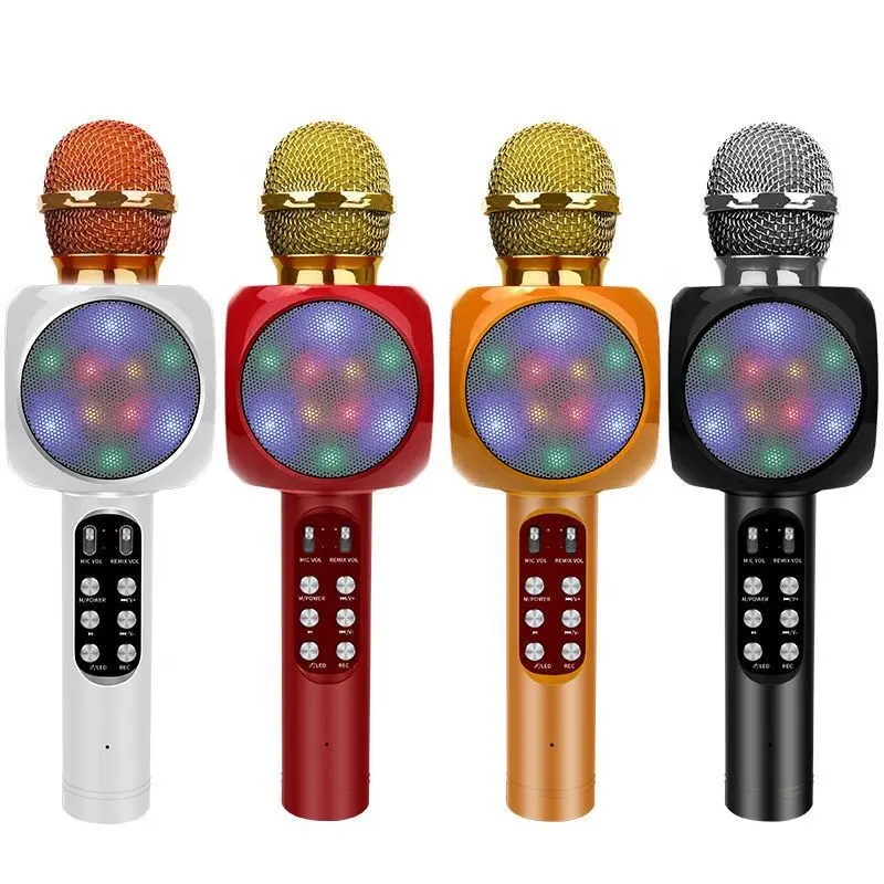 WS1816 3-in-1 tragbares Hand-Karaoke-Mikrofon Funk mikrofon Professional, Karaoke-Lautsprecher mit drahtlosem Mikrofon als Geschenk
