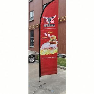 Banderas Publicitarias Voladoras Grandes de Poliéster Impermeable, Juego de Banderas de Playa con Impresión a Doble Cara, Banner de Tela con Diseño de Hot Dog - Product Image 3