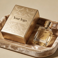 Boîtes en carton bleu de qualité supérieure avec logo personnalisé, boîte cadeau de luxe pour parfums et cosmétiques avec gaufrage et dorure à chaud