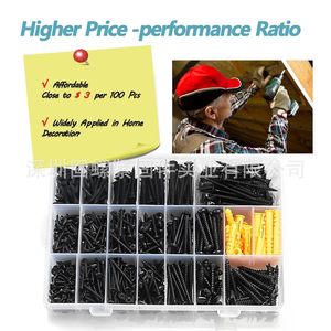 Phillips Flat Head Pan Head Drywall Screw Assortment Kit 805pcs Metric Carbon Steel Self Tapping Screws Boxed - Product Image 4