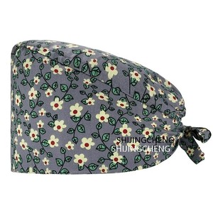 หมวกสครับพร้อมยางรัดผม ลายการ์ตูนซูชิ หมวกพยาบาล หมวกผ่าตัดมีกระดุมและแถบซับเหงื่อ - Product Image 5