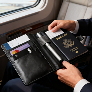 Производитель, винтажная Обложка для паспорта, модный Пустой дорожный бумажник из натуральной кожи для паспорта и билета - Product Image 6