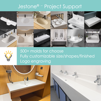 Nuevo Lavabo Moderno de Superficie Sólida con Drenaje Oculto - Salida Invisible, Estilo Minimalista, Fácil de Limpiar para Baño y Hospital