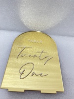 Numéros de table de mariage en acrylique miroir Iangel Gold 1-30, épaisseur 3 mm, avec base plus large pour une meilleure stabilité, utilisation décorative pour les fêtes