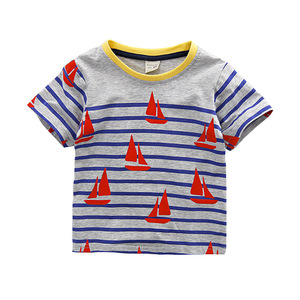 <span class=keywords><strong>T</strong></span>-shirt Vintage di colore grigio di alta qualità all'ingrosso con strisce di marinaio dalle fabbriche di camicie di tacchino - Product Image 1