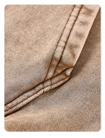 En gros, Tissu éponge uni 500 g/m² épais, personnalisé, surdimensionné, effet vieilli, couleur unie, délavé à l'acide, style vintage, automne, unisexe
