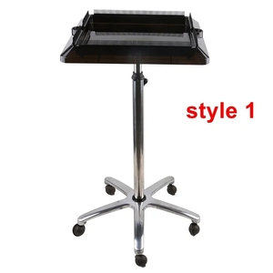 Hairdressing Smart Organizing Tray Movable Folding Black Stainless Steel Beauty Salon Hair Extension Tray <b>Trolley</b> - Product Image 6