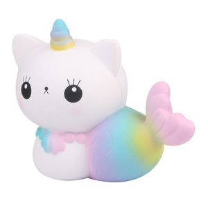 Jouet anti-stress mignon licorne sirène chat pour enfants, décoration de bureau, accessoire photo - Product Image 4