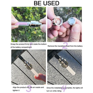 Accessoires de lumière pour vélo de route et VTT : Capuchons de pneu LED à détecteur de mouvement, lumières pour rayons de roue, clignotants néon - Vente en gros - Product Image 2