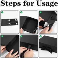Boîte cadeau personnalisée de luxe créative réutilisable pour Noël, mariage, emballage, pliable, vide, magnétique, commandes personnalisées acceptées