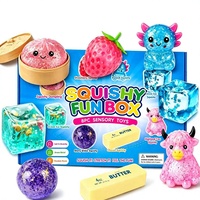 Boîte mystère TPR Squishy, écologique, non toxique, haute élasticité, ensemble de 8 jouets anti-stress