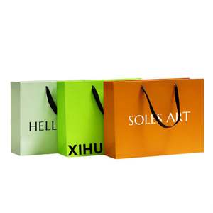 KM Luxury <b>Gold</b> Foil Stamping Custom <b>Bags</b> Logo Shopping Black Cardboard Paper <b>Bags</b> With Your Own Logo - Product Image 3