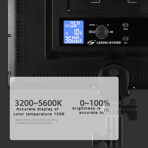 Studio video LED phẳng Bảng điều chỉnh ánh sáng thiết bị nhiếp ảnh phim ảnh chụp live streaming ghi âm TV phỏng vấn LED bảng điều chỉnh đèn - Product Image 4