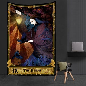 خمر الإبداعية فريدة من نوعها سر أسود الذهب التارو سلسلة بطاقة الجدار شنقا خلفية القماش 3D الطباعة الرقمية المفروشات - Product Image 5