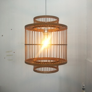 Hecho a mano de ratán lámpara colgante o de mesa sombra nórdicos creativa de madera colgante luz E27 del <span class=keywords><strong>sudeste</strong></span> asiático estilo - Product Image 1