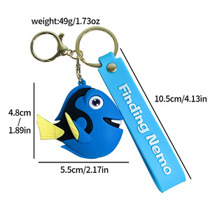 Lindo Llavero de Silicona con Forma de Pez Payaso, Animal Marino, Dibujo Animado, Colgante para Bolsa, Regalo para Niños - Product Image 6
