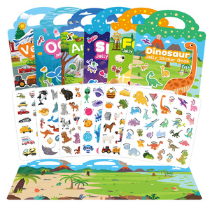 Pegatinas de Gelatina Personalizables y Reutilizables, Versión Árabe, Libro de Pegatinas de Gelatina, Juguete Educativo de Papel para Jugar - Product Image 2