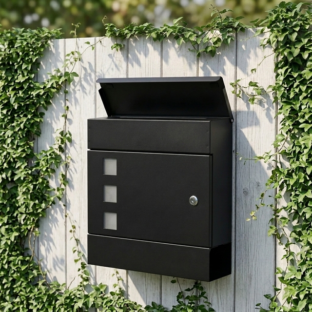 Home Storage Rustproof Galvanized Steel Security Outdoor Lockable Modern Wall Mounted Mailbox with Newspaper Holder