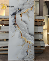 Panneaux muraux en PVC imitation marbre brillant, ignifuges, design moderne, pour la décoration de la maison, vente en gros